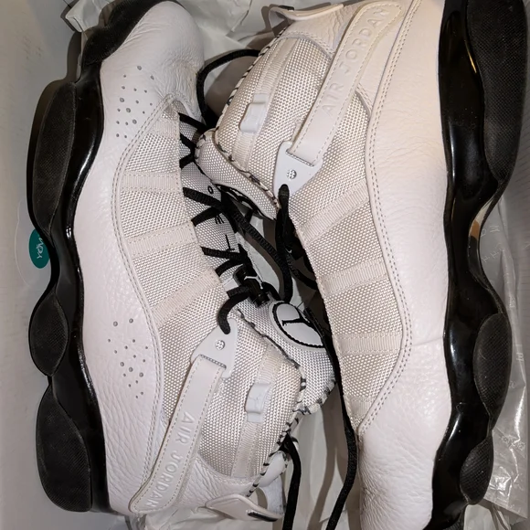 Jordan Men's White and Black Sneakers - Picture 7 of 10